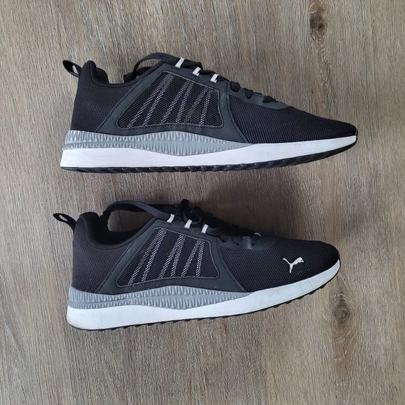 Puma Pacer Net Cage Trainers Black White Gray Size 12 - Picture 1 of 12